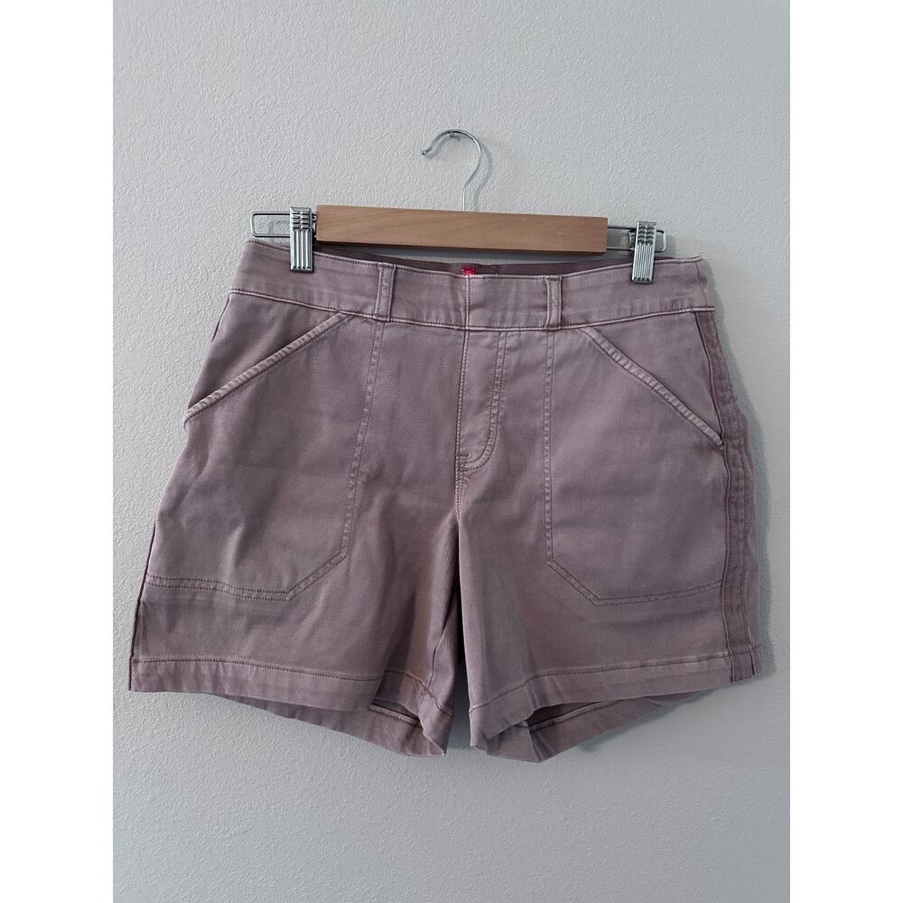 Spanx 6 Inch Stretch Twill Shorts medium Mauve Pink Comfort Coastal Athleisure